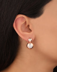 أقراط فضية على شكل نصف كرة، أقراط دائرية بمشابك، أقراط فضية بسيطة