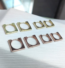 قرط دائري مربع، أقراط خطافية، تصميم جميل ولطيف