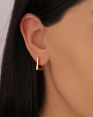 قرط دائري مربع، أقراط خطافية، تصميم جميل ولطيف