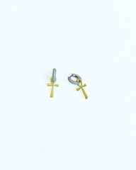 Ankh Earrings, Adinkra Symbols, Silver Ankh Pendant, Ankh Earrings, Key of Nile