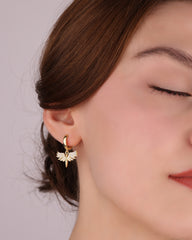 أقراط ملاك متدلية فضية