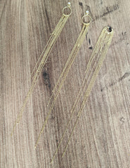 Sterling Silver Chandelier Long Chain Earrings