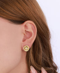 أقراط فضية بدون حجر بتصميم حلزوني