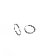 Sterling Silver Square Hoop Earrings – Thin Minimal Geometric Hoops