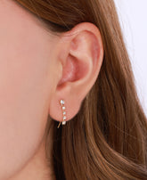 أقراط فضية بتصميم مخصص بخمسة أحجار