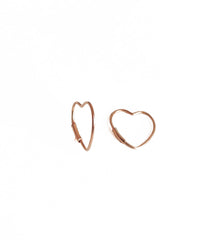 Fine Wire Heart Pattern Silver Earrings