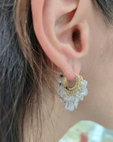 Colorful CZ Dangle Earrings – Handmade 925 Silver Statement Jewelry