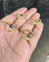 925 Sterling Silver Evil Eye Ring – Adjustable Protection Jewelry, Handmade Dainty Gift for Her