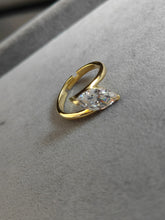 Adjustable 925 Silver White Zircon Ring – Gift for Her