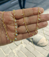 Modern Ball Chain Necklace – Sterling Silver CZ Jewelry