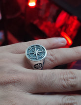 Men rings, Silver compass ring, Men jewelry, Silver men jewelry, men's ring silver, Fashion men ring, Men's Ring, Sterling Silver Ring Gift