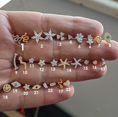 Tragus piercing, Tragus stud, Tragus earring, Tragus jewelry