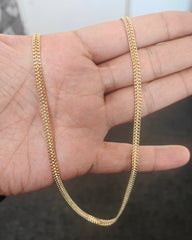 قلادة سلسلة من الذهب الصلب عيار 14 قيراطًا على شكل سهم شبكي من بسمارك - سمك 4.20 مم (مختوم 585)