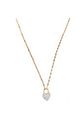 Italian Chain Heart Silver Necklace 55 cm