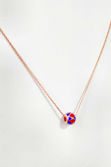 Small Enamel Heeled Silver Necklace