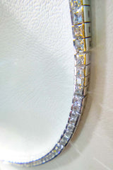 White CZ Stone Silver Choker Necklace - 2.5 mm Tennis