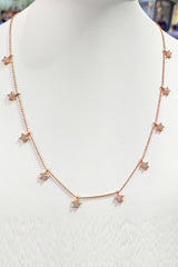 Dangle Multi Star Silver Necklace