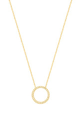 Round White Stony Silver Necklace