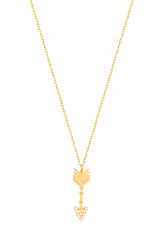 Zirkon Arrow Silver Necklace
