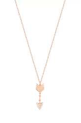 قلادة سهم الزركون الفضية