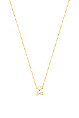 Solitaire Silver Necklace