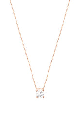 قلادة فضية سوليتير