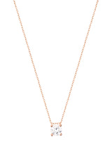Solitaire Silver Necklace