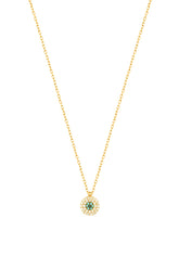 Turquoise Daisy Silver Necklace