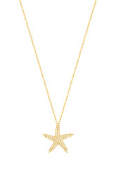 قلادة نجمة البحر الفضية