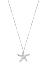 قلادة نجمة البحر الفضية