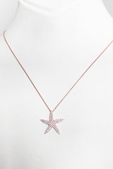 قلادة نجمة البحر الفضية