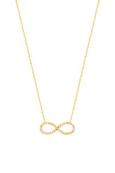 Full Stone Infinity Silver Necklace