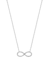 قلادة فضية كاملة الحجر اللانهائية