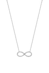 قلادة فضية كاملة الحجر اللانهائية