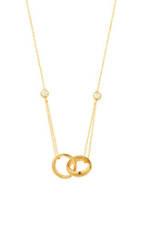 Intertwined Round Silver Necklace