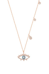 قلادة فضية على شكل عين حجرية متدلية