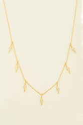 7 Lightning Bolt Silver Necklace