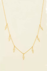 7 Lightning Bolt Silver Necklace