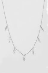 7 Lightning Bolt Silver Necklace