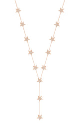 قلادة فضية متعددة النجوم على شكل حرف Y