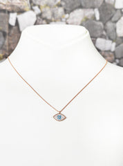 قلادة عين فيروزية فضية