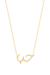 Sterling Silver Necklace with stony Arabic LOVE