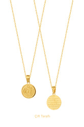 God and Evil Eye Dual Silver Necklace