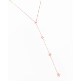 Long Necklace Y Necklaces with Stars, Extra Long Necklaces, Silver Cz Necklaces, Zirconia Necklaces