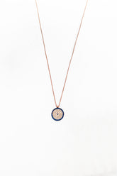 قلادة فضية كلاسيكية من خرز عين الشر