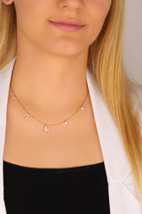 Dangling Silver Luck Necklace, Sweet and Simple Shamrock for Good Luck, wedding gifts, bridesmaid gifts, birthday gifts, gift ideas