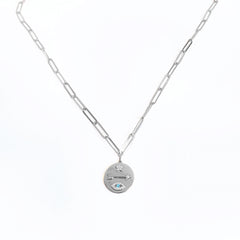 قلادة فضية برمز الحظ سلسلة إيطالية