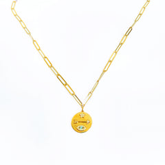 قلادة فضية برمز الحظ سلسلة إيطالية