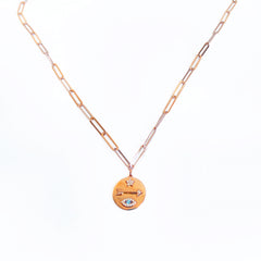 قلادة فضية برمز الحظ سلسلة إيطالية