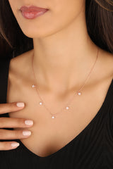 Dangle Star Silver Chain Necklace